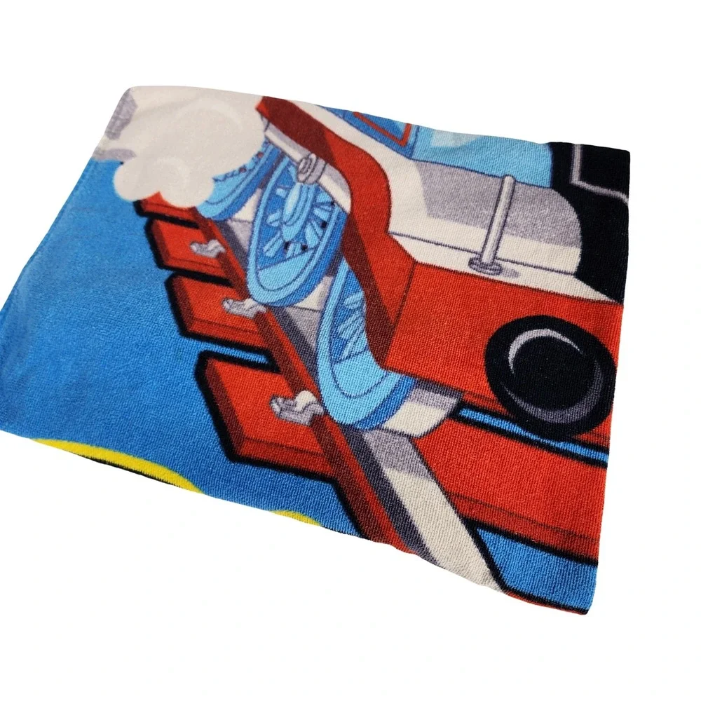 Thomas & Friends All Aboard Blue Beach Towel 2008 Graphic Kids Bath Pool Train
